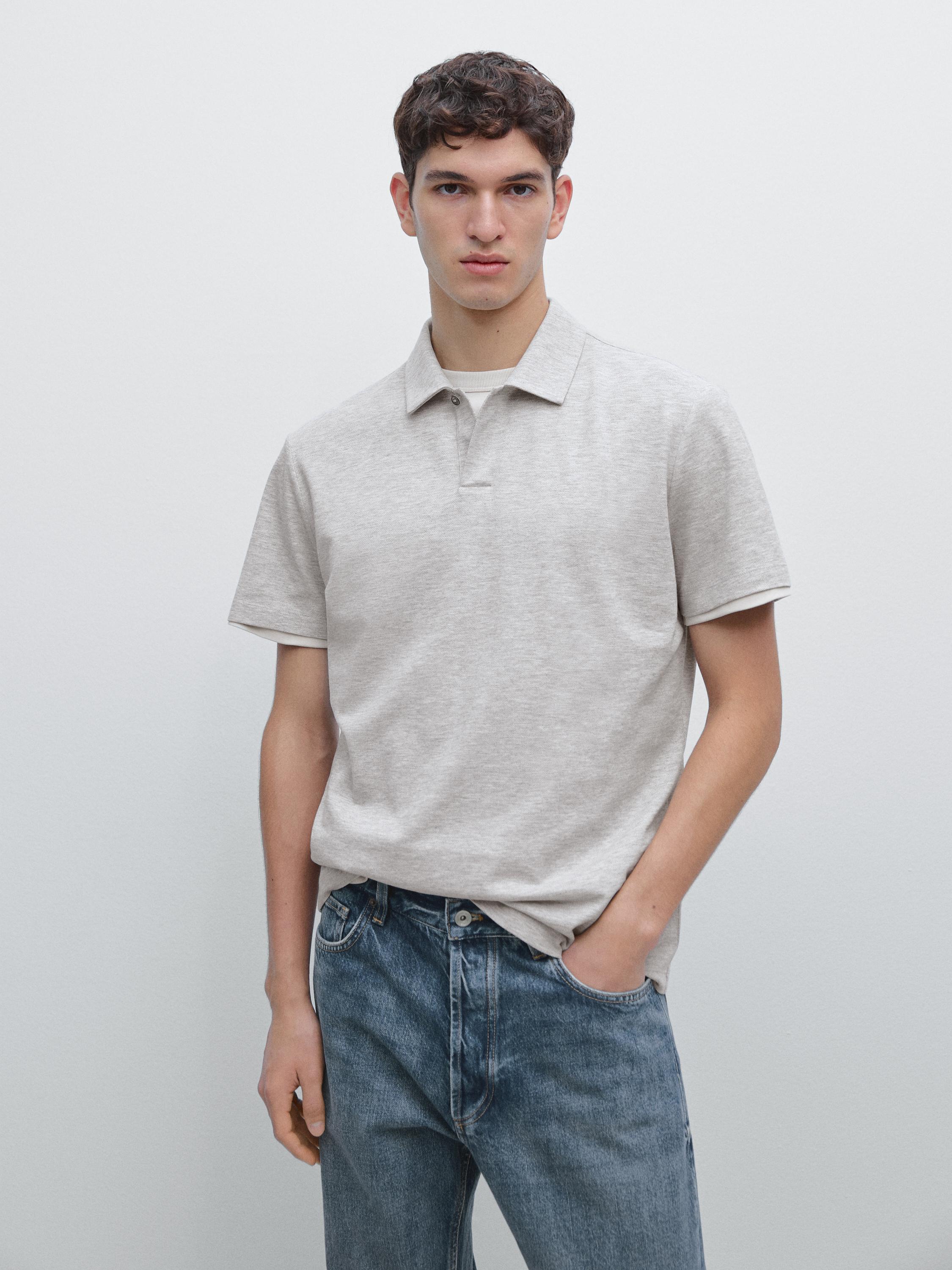 Polo chiné à manches courtes